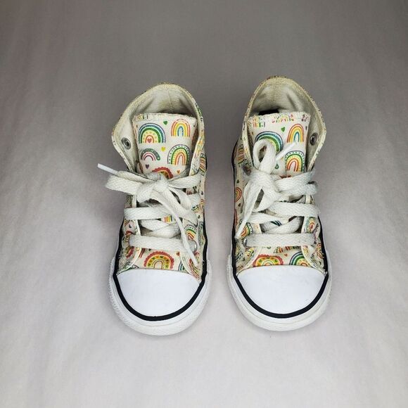 Chuck Taylor All Star Rainbow High Top Shoe Size 7 - Picture 1 of 10